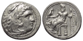 Königreich Makedonien. Alexander III. der Große (336 - 323 v. Chr.).

 Drachme (Silber). Ca. 323 - 319 v. Chr. Magnesia am Mäander.
Vs: Kopf des ju...