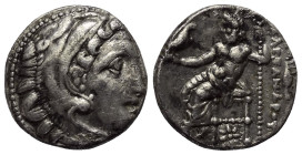 Königreich Makedonien. Alexander III. der Große (336 - 323 v. Chr.).

 Drachme (Silber). Ca. 323 - 319 v. Chr. Kolophon.
Vs: Kopf des jugendlichen ...