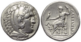 Königreich Makedonien. Alexander III. der Große (336 - 323 v. Chr.).

 Tetradrachme (Silber). Ca. 315 - 294 v. Chr. Amphipolis.
Vs: Kopf des jugend...
