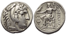 Königreich Makedonien. Alexander III. der Große (336 - 323 v. Chr.).

 Tetradrachme (Silber). Ca. 307 - 297 v. Chr. Amphipolis.
Vs: Kopf des jugend...