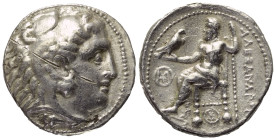 Königreich Makedonien. Alexander III. der Große (336 - 323 v. Chr.).

 Tetradrachme (Silber). Ca. 305 - 290 v. Chr. Tyros.
Vs: Kopf des jugendliche...