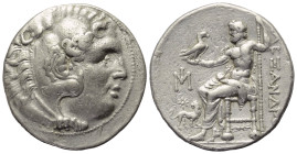 Königreich Makedonien. Alexander III. der Große (336 - 323 v. Chr.).

 Tetradrachme (Silber). Ca. 295 - 275 v. Chr. Milet.
Vs: Kopf des jugendliche...