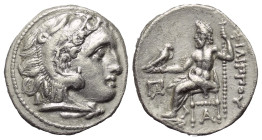 Königreich Makedonien. Philippos III. Arrhidaios (323 - 317 v. Chr.).

 Drachme (Silber). Ca. 323 - 319 v. Chr. Kolophon.
Vs: Kopf des jugendlichen...