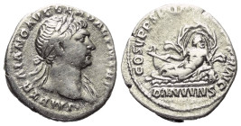 Traianus (98 - 117 n. Chr.).

 Denar (Silber). 107 - 108 n. Chr. Rom.
Vs: IMP TRAIANO AVG GER DAC P M TR P. Büste mit Lorbeerkranz und Drapierung r...