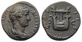 Hadrianus (117 - 138 n. Chr.).

 Semis (Messing). 125 - 128 n. Chr. Für den Umlauf in Syrien.
Vs: HADRIANVS AVGVSTVS. Büste mit Lorbeerkranz, Drapi...