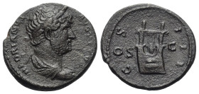 Hadrianus (117 - 138 n. Chr.).

 Semis (Messing). 125 - 128 n. Chr. Für den Umlauf in Syrien.
Vs: HADRIANVS AVGVSTVS. Büste mit Lorbeerkranz, Drapi...