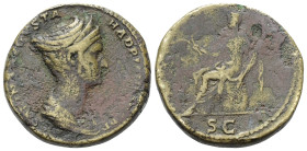 Sabina (gest. 136 n. Chr.).

 Dupondius (Messing). 128 - 129 n. Chr. Rom.
Vs: SABINA AVGVSTA HADRIANI AVG P P. Drapierte Büste mit Diadem rechts.
...