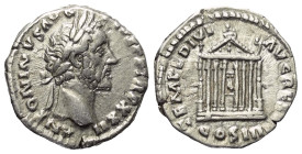 Antoninus Pius (138 - 161 n. Chr.).

 Denar (Silber). 158 - 159 n. Chr. Rom.
Vs: ANTONINVS AVG PIVS P P TR P XXII. Kopf mit Lorbeerkranz rechts.
R...