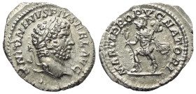 Caracalla (197 - 217 n. Chr.).

 Denar (Silber). 213 n. Chr. Rom.
Vs: ANTONINVS PIVS FEL AVG. Kopf mit Lorbeerkranz rechts.
Rs: MARTI PROPVGNATORI...