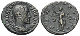 Maximinus I. Thrax (235 - 238 n. Chr.).

 As (Bronze). 235 - 236 n. Chr. Rom.
Vs: IMP MAXIMINVS PIVS AVG. Büste mit Lorbeerkranz, Paludament und Pa...