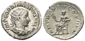 Gordianus III. (238 - 244 n. Chr.).

 Antoninian (Silber). 241 - 242 n. Chr. Rom.
Vs: IMP GORDIANVS PIVS FEL AVG. Büste mit Strahlenkrone, Paludame...
