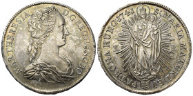 Habsburger bis 1806. Maria Theresia (1740 - 1780).

 Taler (Silber). 1741 KB. Kremnitz.
Vs: MA:THERESIA. - D:G:REG:HUNG.BO. Büste rechts.
Rs: S: M...