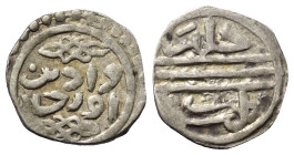Osmanen. Murad I. (763 - 791 H. / 1362 - 1389).

 Akce (Silber). Ohne Jahr. Ohne Münzstätte.
Typ III.

Vs: Im Kreis unter Knoten. Murad bin / Orh...