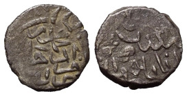 Osmanen. Mehmed II. (848 - 849 u. 855 - 886 H. / 1444 - 1445 u. 1451 - 1481).

 Akce (Silber). 875 H. Ayasluk.
Variante mit jeweils einem Ring auf ...