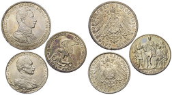 Deutschland - Lots.


Deutschland nach 1871. 
Kaiserreich. Preußen. Wilhelm II. (1888 - 1918).

Lot (3 Stück, Silber): 3 Mark 1914, 2 Mark 1913 ...