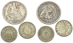 Welt - Lots.


Nordamerika. USA.

Lot (3 Stück, Silber und Nickel 2x): Half Dollar 1856, 5 Cents 1868 und 1883.

Meist sehr schön.

Verkauft ...