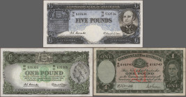 Australia: 1 Pound ND (1938-1952), 1 Pound ND (1953-1960), 5 Pounds ND (1954-1959), P. 26 b, 30, 31, F, VF (2)
 [differenzbesteuert]