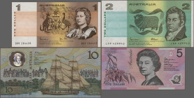 Australia: 1,2,10, 5,10,20,50,100 Dollars ND, P. 42 d, 43 e, 49 b, 57 b, 58 b, 59 f, 60 f, 61 e, UNC
 [differenzbesteuert]