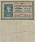 Austria: 200 Kronen 27.10.1918, P. 24, VF-
 [differenzbesteuert]