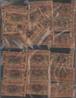 Austria: Hadersfeld, 10,20,50 Heller 1.6.1920, printed on wood, 10 sets (30 notes), KK-327Ia, UNC
 [differenzbesteuert]