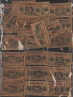 Austria: Hadersfeld, 10,20,50 Heller 1.6.1920, printed on wood, 10 sets (30 notes), KK-327 IIIc, UNC
 [differenzbesteuert]