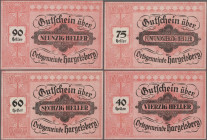 Austria: Hargelsberg, Ortsgemeinde, 25,40,60,75,90 Heller o.D., K/K S 349 II a, I
 [differenzbesteuert]
Gebotslos, Zuschlag zum Höchstgebot!