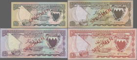 Bahrain: 100 Fils, 1/4, 1/2, 1,5,10 Dinar L. 1964, SPECIMEN (not the Franklin Mint Specimen!!), P. 1 - 6 s, AU-UNC
 [differenzbesteuert]