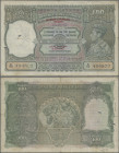 Burma: 100 Rupees ND (1947), P. 33, heavy staple holes, VG-F
 [differenzbesteuert]