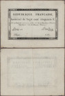 France: 750 Francs 7.1.1795, P. A79, right upper corner small paper loss, some stains, F-VF
 [differenzbesteuert]