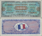 France: 500 Francs 1944, P. 119 a, multiple needleholes, XF
 [differenzbesteuert]