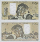 France: 500 Francs 5.7.1984, P. 156, UNC
 [differenzbesteuert]