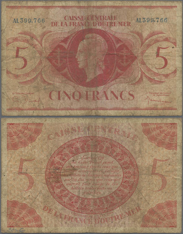 French Equatorial Africa: Caisse Centrale de la France d'Outre-Mer, 5 Francs 194...