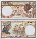 French Pacific Territories: 10000 Francs ND, P. 4 b, UNC
 [differenzbesteuert]