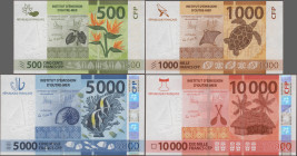 French Pacific Territories: 500,1000,5000,10000 Francs ND (2014), P. 5-8, UNC
 [differenzbesteuert]