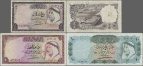 Kuwait: 1/4,1,10 Dinar 1960,P. 1,3,5, VF
 [differenzbesteuert]