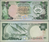 Kuwait: 10 Dinars ND (1980-1991), sign. 2, P. 15a, UNC
 [differenzbesteuert]