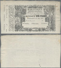 Martinique: 1 Franc 31.5.1863, Remainder, P. A2r, slight trace of a paperclip on top, some traces of rust, AU
 [differenzbesteuert]