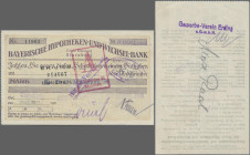 Deutschland - Notgeld - Bayern: Starnberg, Bayerische Hypotheken- und Wechselbank, 3 Mio. Mark, 30.8.1923, Eigenscheck mit gestempeltem Ort, Datum und...