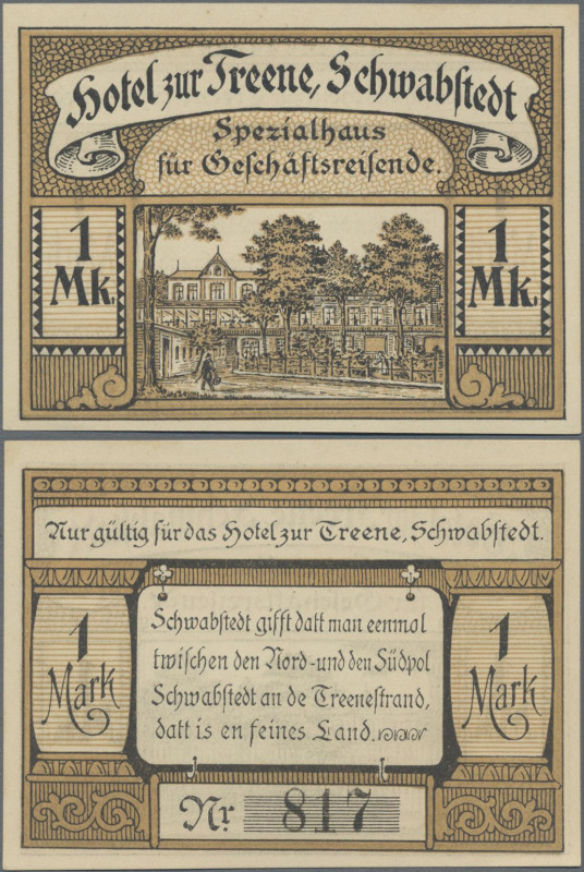 Deutschland - Notgeld - Schleswig-Holstein: Schwabstedt, Hotel zur Treene, 1 Mar...