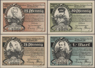 Deutschland - Notgeld - Westfalen: Iserlohn, Bürger-Schützen-Verein, 25, 50, 75 Pf., 1, 1.50, 2 Mark, o. D., Erh. I, total 6 Scheine
 [differenzbeste...