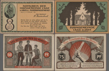 Deutschland - Notgeld - Westfalen: Lage (Lippe), Turngemeinde von 1862, 3 x 1 Mark, Oktober 1921, Spendenscheine, Erh. I, total 3 Scheine
 [differenz...