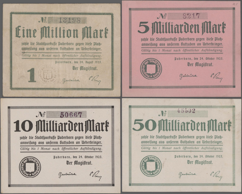 Deutschland - Notgeld - Westfalen: Paderborn, Stadt, 1, 5 Mio. Mark, 24.8.1923, ...