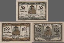 Deutschland - Notgeld - Westfalen: Rheine, Hotel Letterhaus, 50, 100, 200 Pf., Januar 1922, alle mit KN *, Erh. I, II, total 3 Scheine
 [differenzbes...