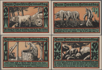 Deutschland - Notgeld - Westfalen: Westerkappeln, Verein für Heimatkunde, 50 Pf., 2 x 1, 1,75, 2 Mark, o. D., Erh. I, total 5 Scheine
 [differenzbest...