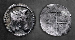 Macedon. Akanthos circa 460-430 BC. Hemiobol AR