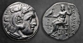 Kings of Macedon. Kolophon. Alexander III "the Great" 336-323 BC. Drachm AR