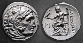 Kings of Macedon. Lampsakos. Alexander III "the Great" 336-323 BC. Struck under Antigonos I Monophthalmos, as Strategos of Asia . Drachm AR