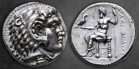 Kings of Macedon. Sidon. Philip III Arrhidaeus 323-317 BC. Struck under Laomedon, in the name and types of Alexander III. dated RY 13 of Abdalonymos =...