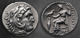 Kings of Macedon. Lampsakos. Antigonos I Monophthalmos 320-301 BC. In the name and types of Alexander III of Macedon. Struck circa 310-301 BC. Drachm ...