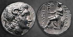 Kings of Thrace. Uncertain mint. Macedonian. Lysimachos 305-281 BC. Tetradrachm AR
